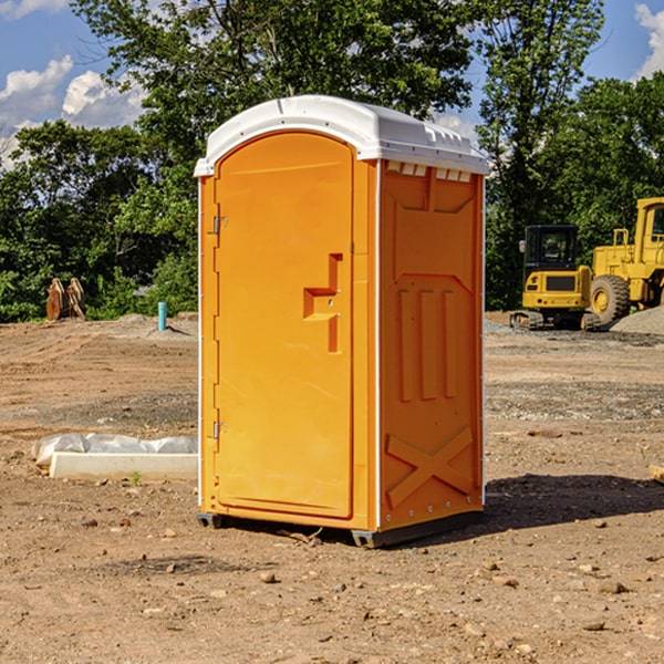 can i customize the exterior of the portable toilets with my event logo or branding in Porterville CA